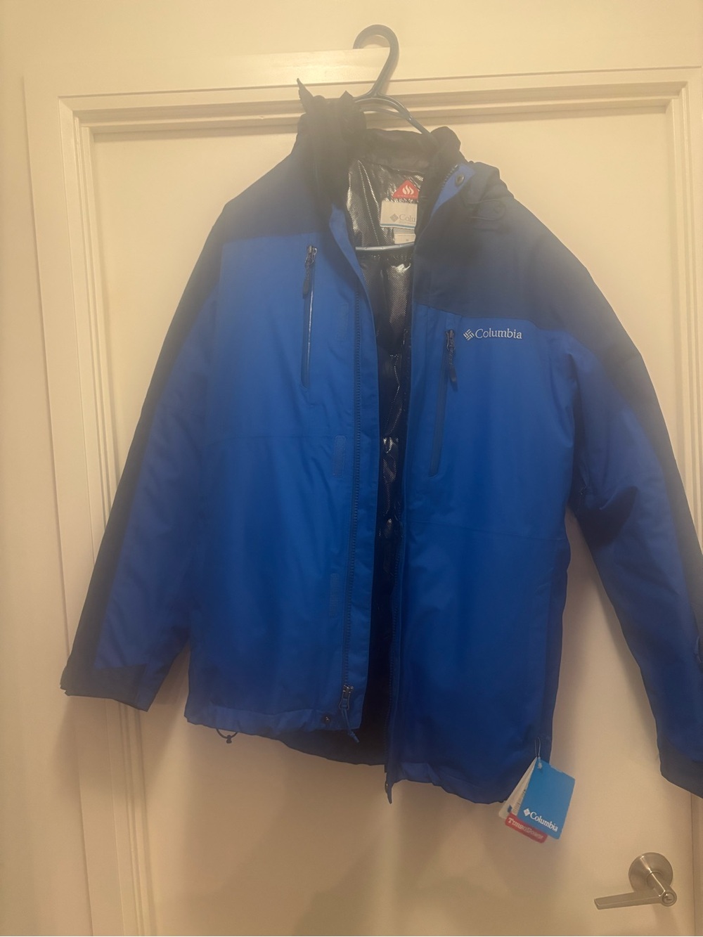 Columbia Boys' Blue and Black Waterproof Raincoat